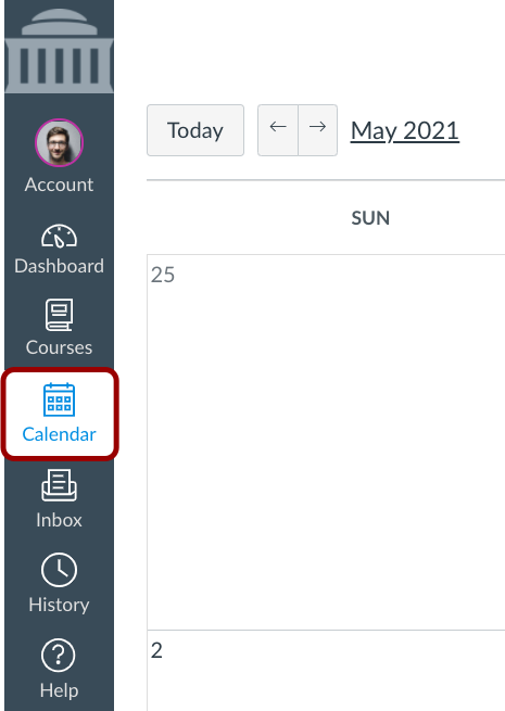 Screenshot of Calendar icon