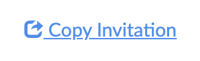 Screenshot of Copy Invitation button