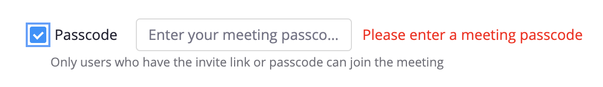 Screenshot of Passcode