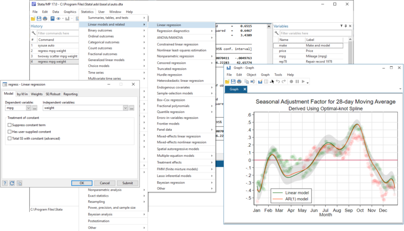 Screenshot of Stata