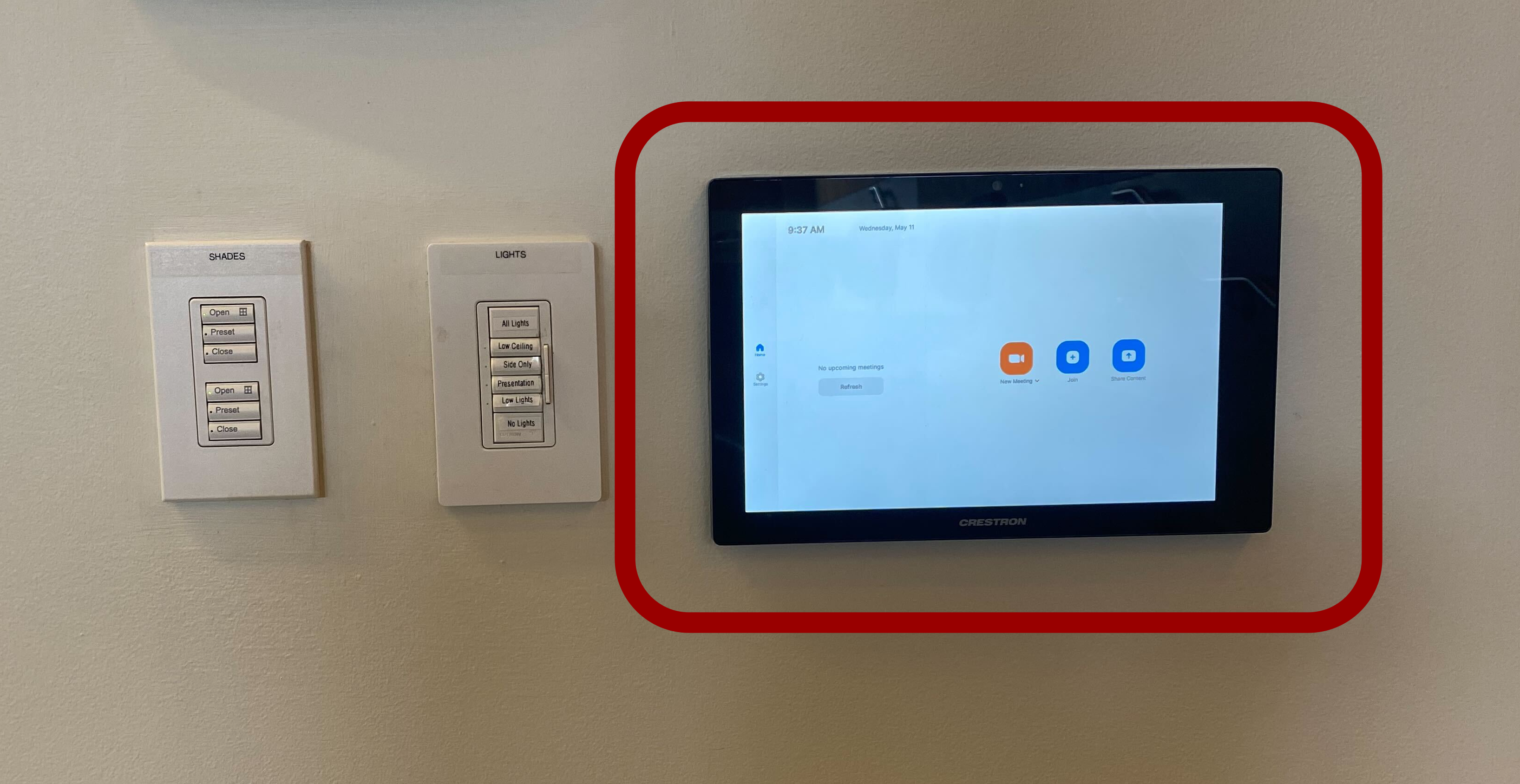 Photo of Zoom Panel in Classroom