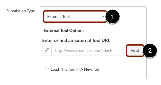 Select External Tool and click Find