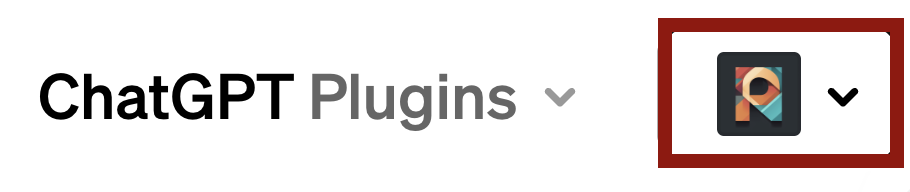 Screenshot of Plugins button