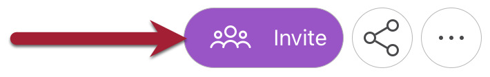 Screenshot of Invite button