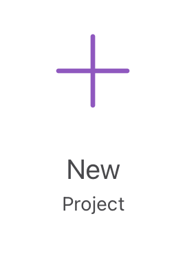 Screenshot of New Project button