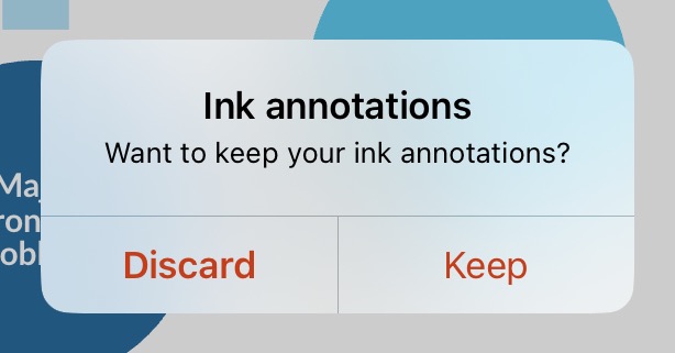 Screenshot of Ink annotations dialog box