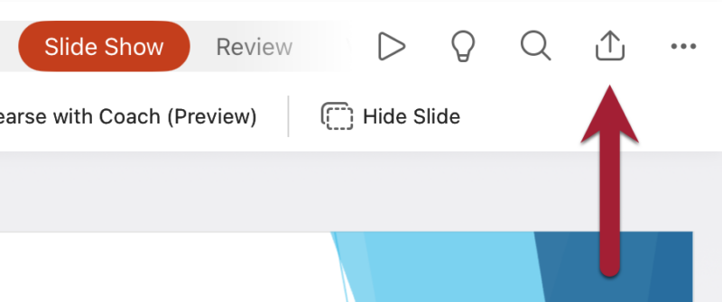 Screenshot of Share icon