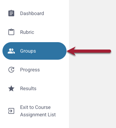 Screenshot of Groups button