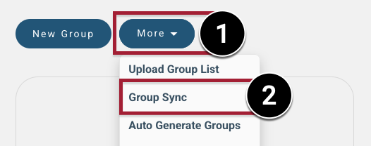 Screenshot of Group Sync option
