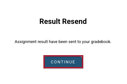 Screenshot of Continue button