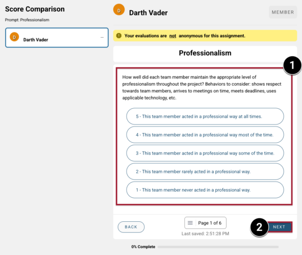 Screenshot of a question