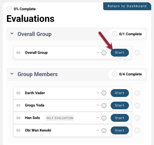 Screenshot of Start button
