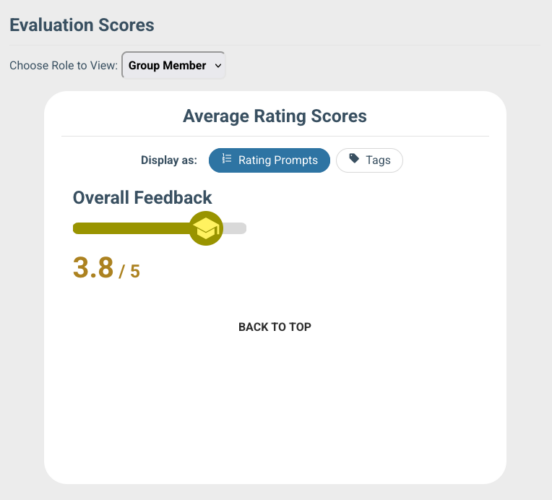 Screenshot of Evaluation Scores