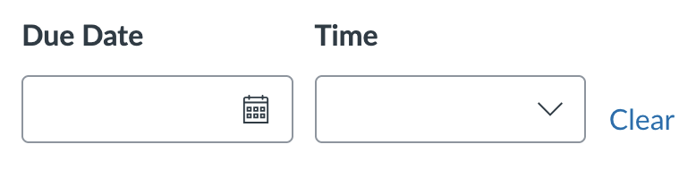 Screenshot of Due Date field